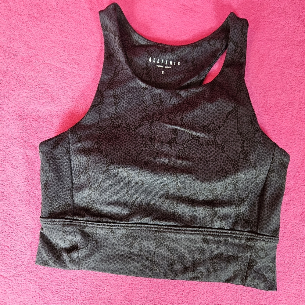 Allfenix Yoga Black Textured Tank Top
